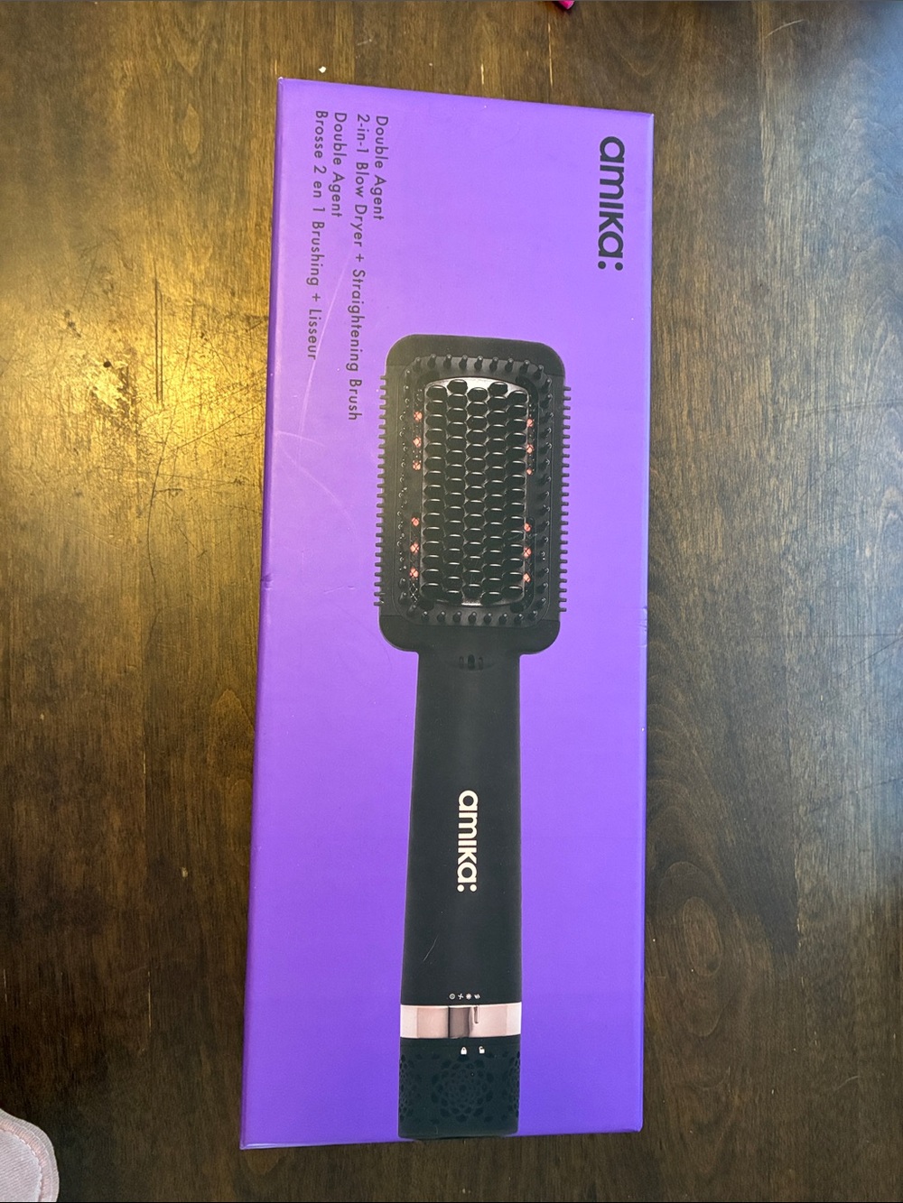 Amika Black Hot Brush with Paddle Styler